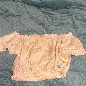 Ocean Drive Cream Ruffle Blouse